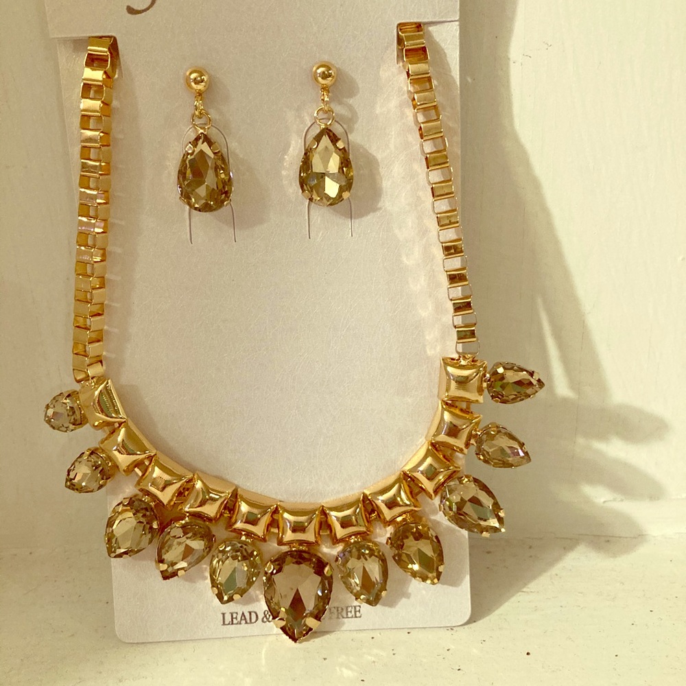 Costume necklace and earrings